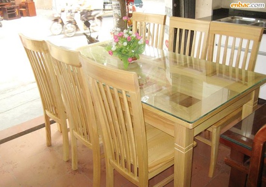 Bộ bàn ăn 6 ghế gỗ sồi hiện đại BGA26